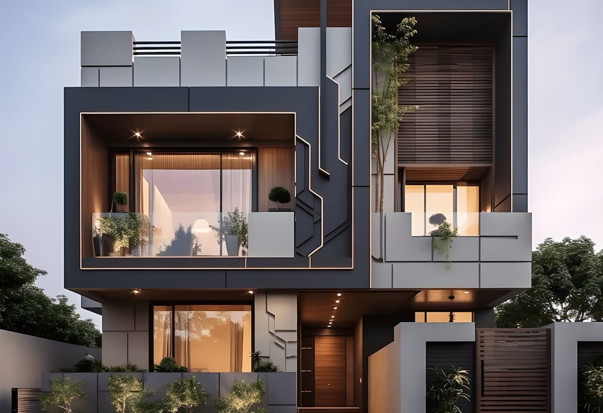 Completed home exterior